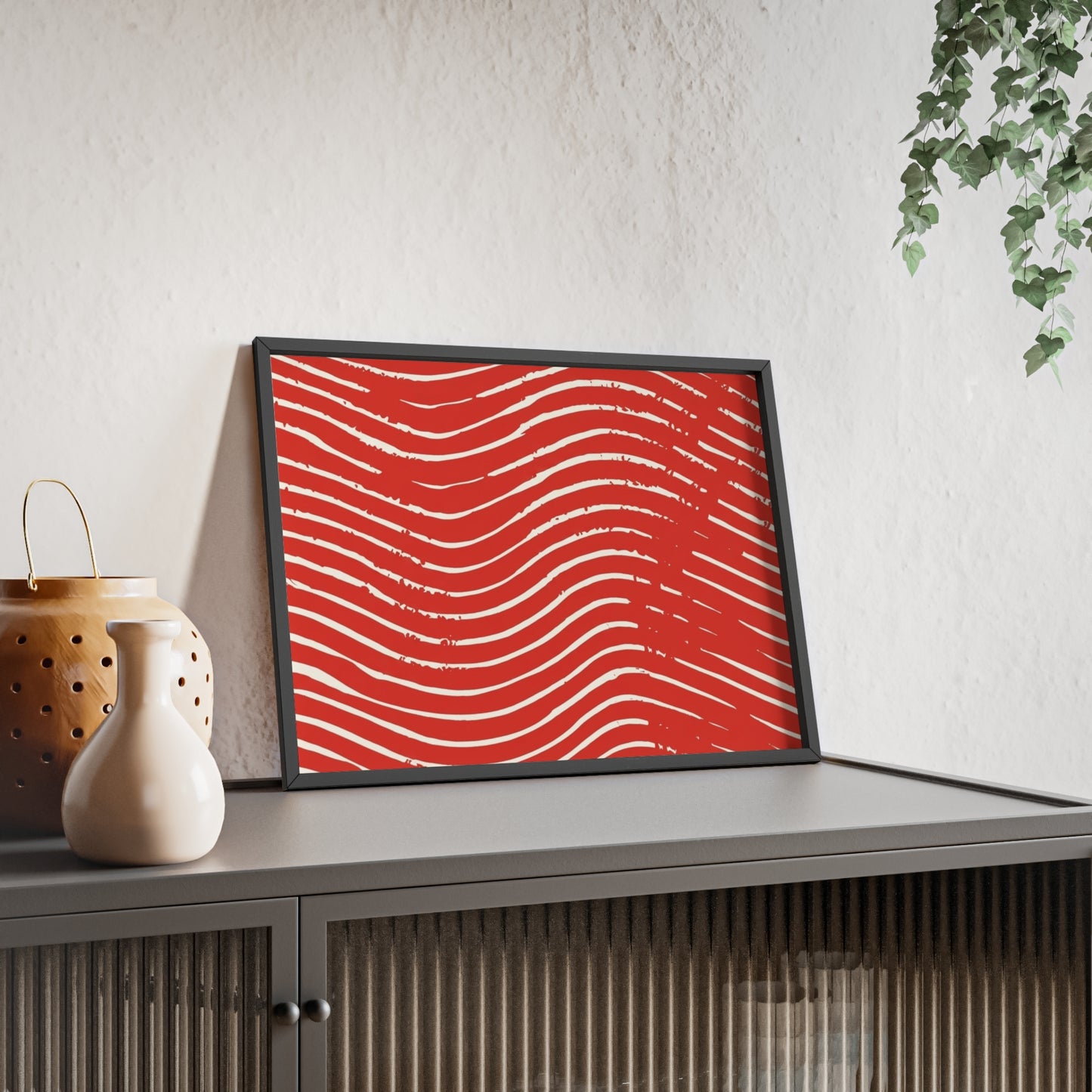 Scarlet Tide Wood Framed Posters