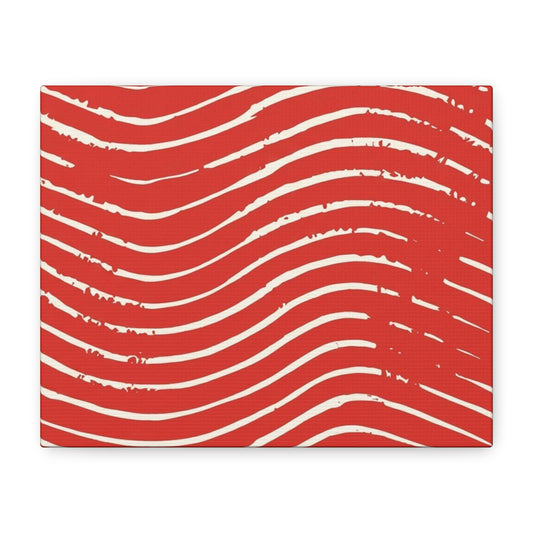Scarlet Tide Stretched Canvas Wall Art