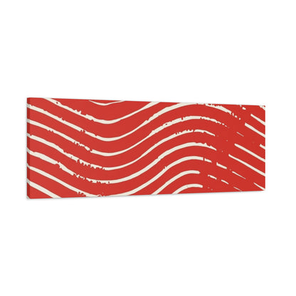 Scarlet Tide Stretched Canvas Wall Art