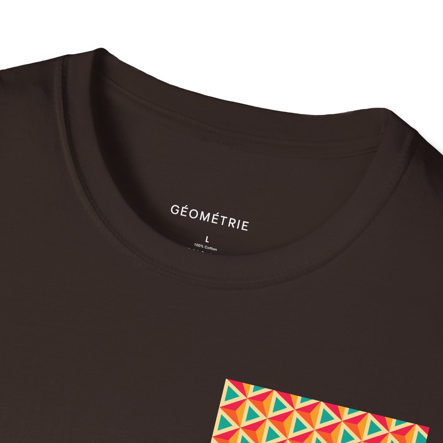 Geometric Pattern Unisex Softstyle T-Shirt, Casual Tee, Gift for Him/Her, Summer Wear, Trendy Streetwear, Cool Graphic Tee