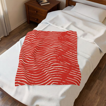 Scarlet Tide Velveteen Plush Blanket