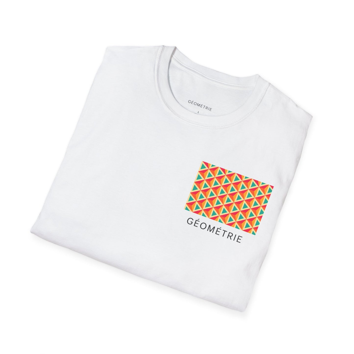 Geometric Pattern Unisex Softstyle T-Shirt, Casual Tee, Gift for Him/Her, Summer Wear, Trendy Streetwear, Cool Graphic Tee