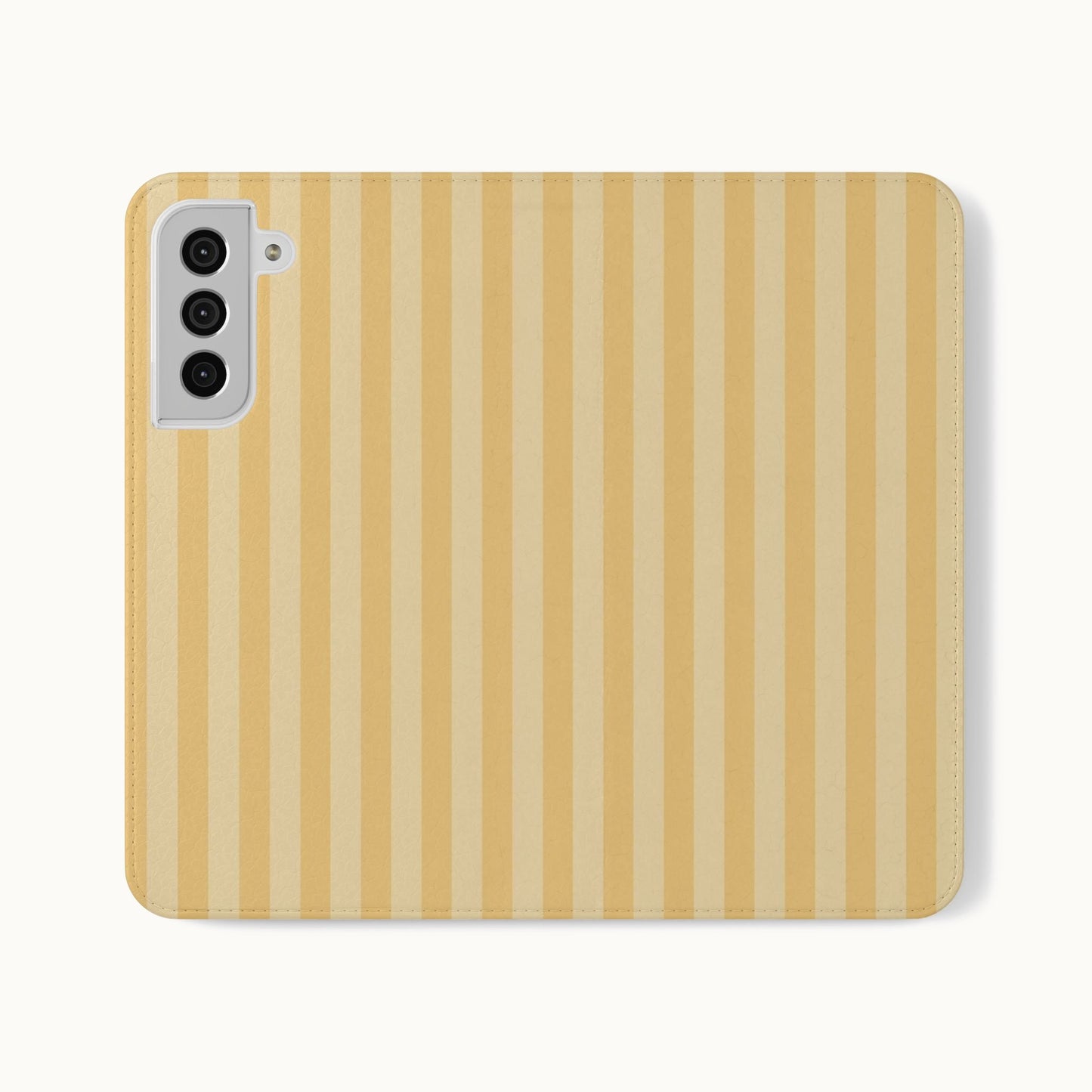 Buttercup Stripe Vegan Leather Flip Case