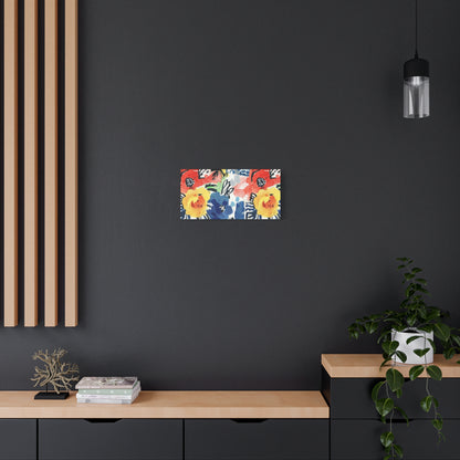 Abstract Flora Stretched Canvas Wall Art
