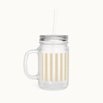 Buttercup Stripe Mason Jar Tumbler