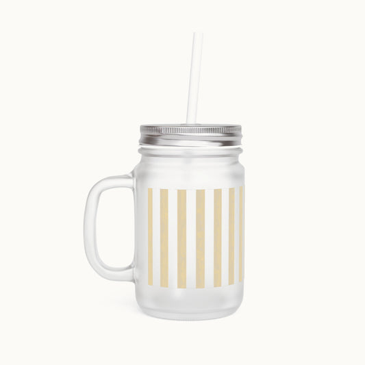Buttercup Stripe Mason Jar Tumbler