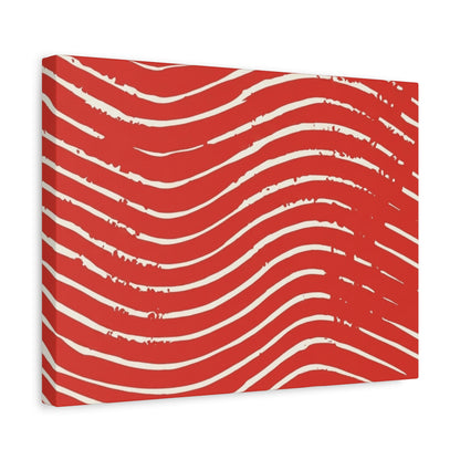 Scarlet Tide Stretched Canvas Wall Art