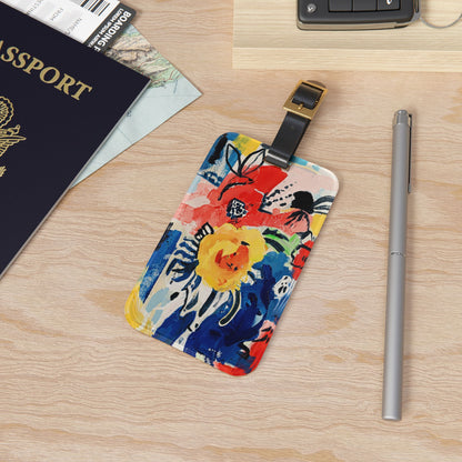 Abstract Flora Luggage Tag
