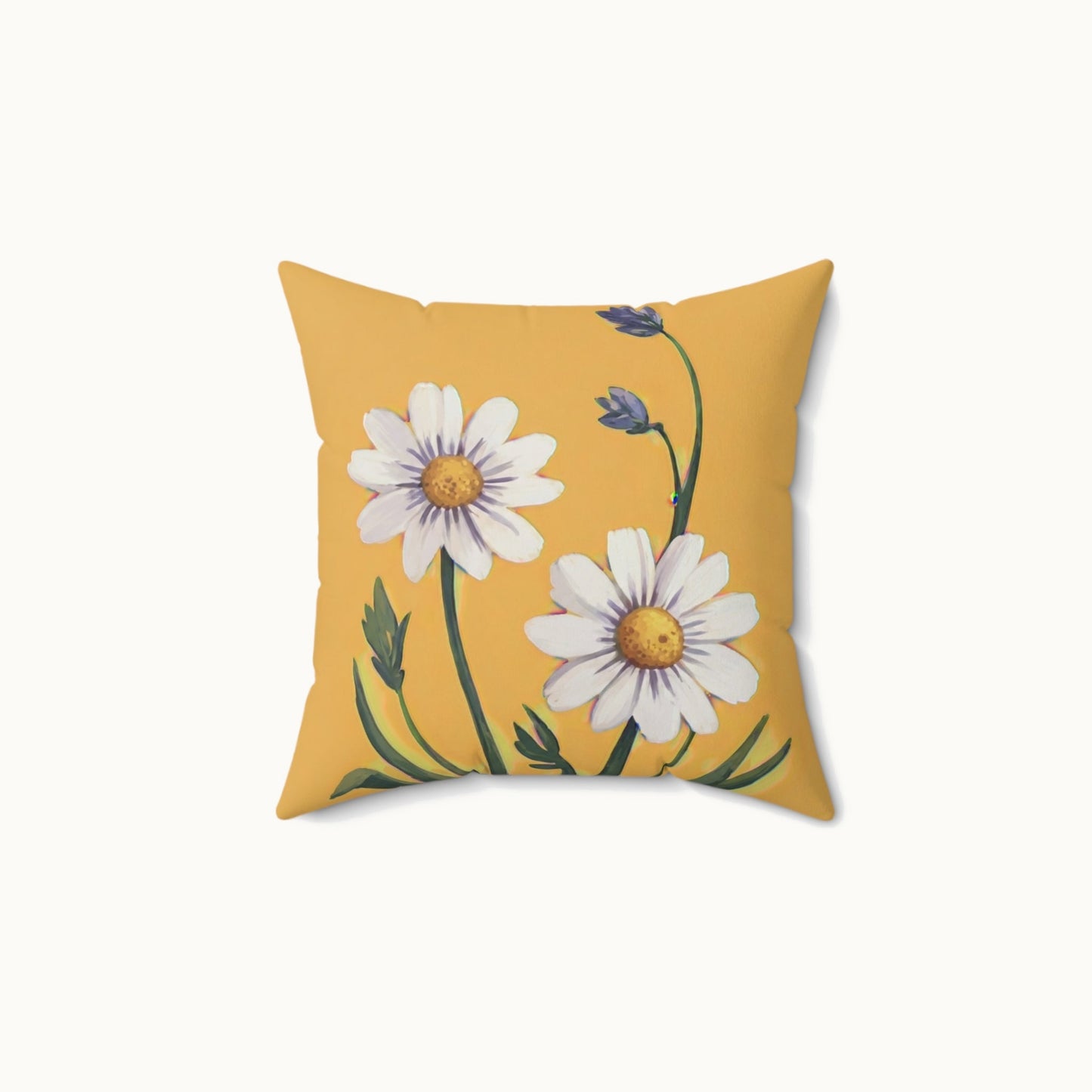 Spring Daisies Square Throw Pillow