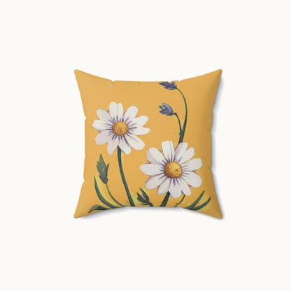 Spring Daisies Square Throw Pillow