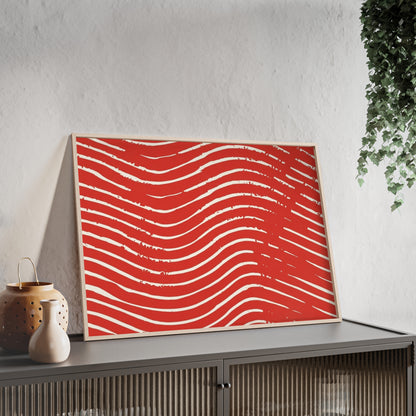 Scarlet Tide Wood Framed Posters