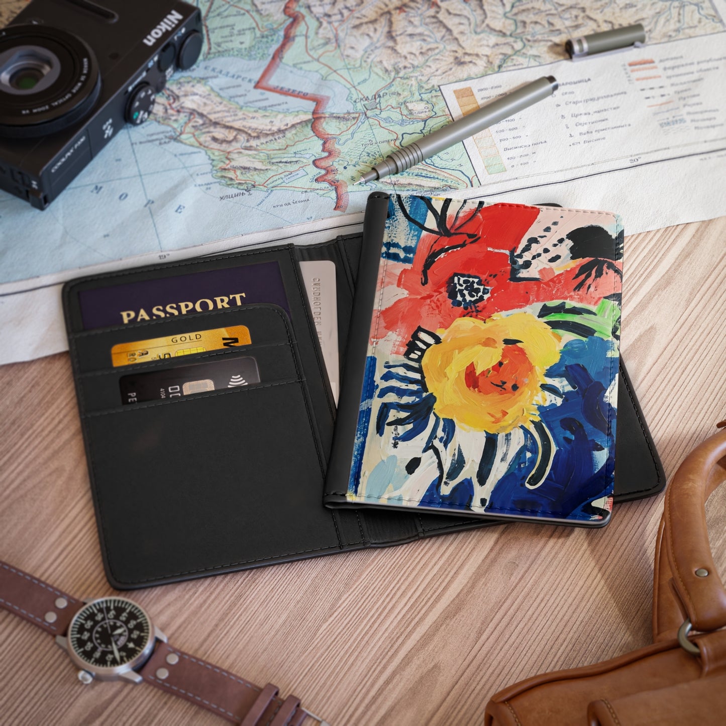 Abstract Flora Passport Cover