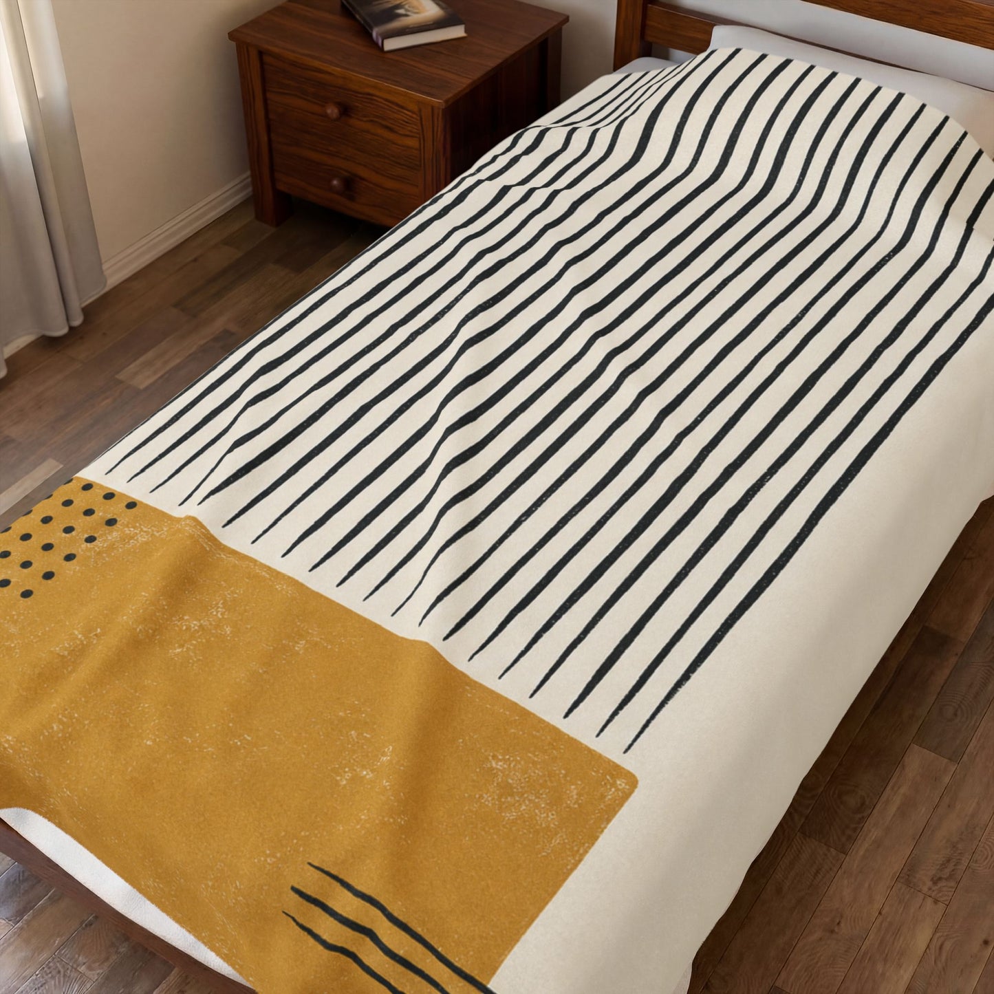 Ochre Cadence Velveteen Plush Blanket