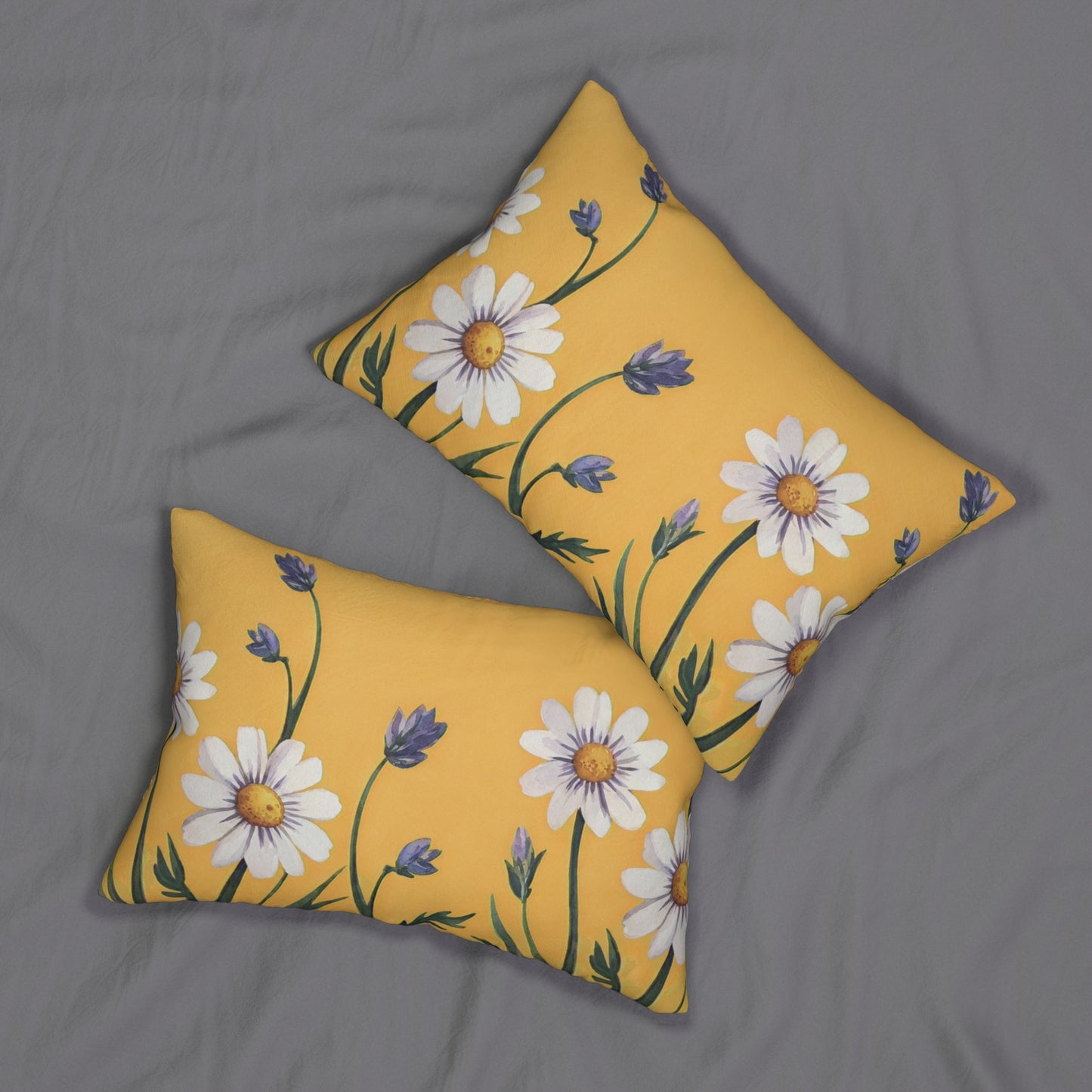 Spring Daisies Rectangular Throw Pillow
