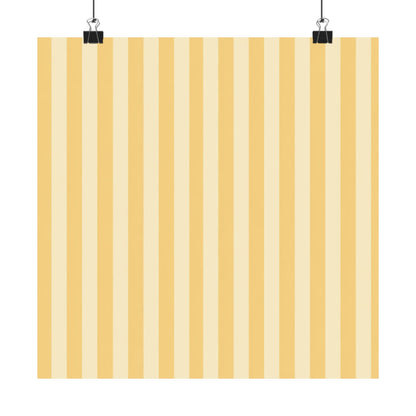 Buttercup Stripe Art Poster