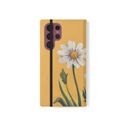 Spring Daisies Vegan Leather Flip Case