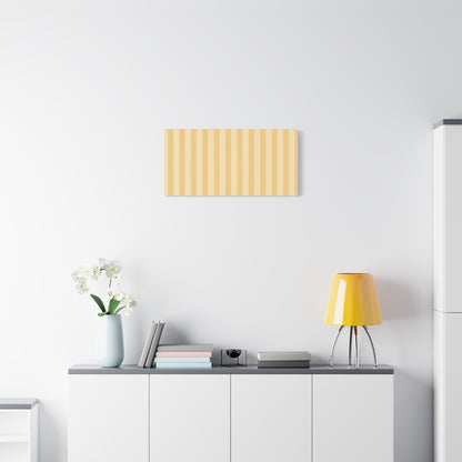 Buttercup Stripe Stretched Canvas Wall Art