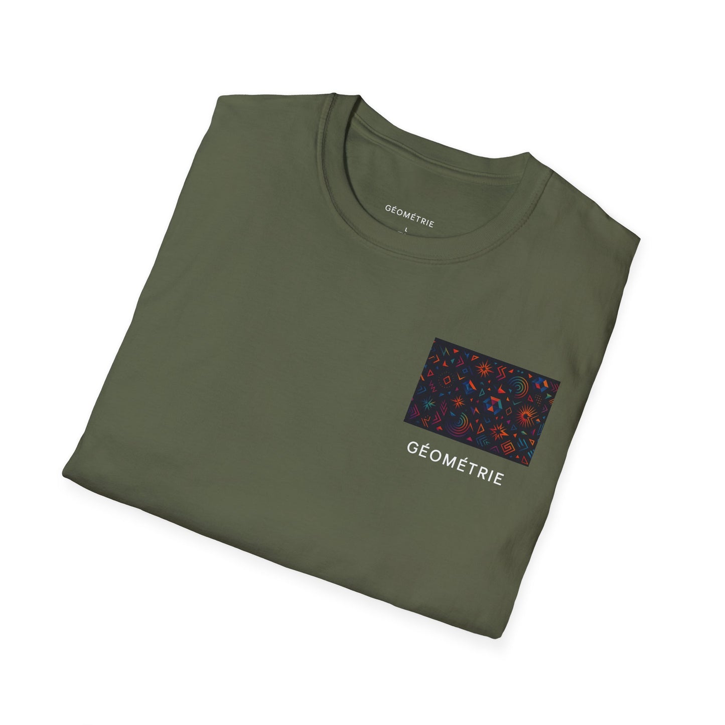 Geo Pattern Unisex Softstyle T-Shirt | Casual Everyday Tee, Graphic Shirt, Gift for Him/Her, Trendy Wear, Artsy Style (Pattern 06)