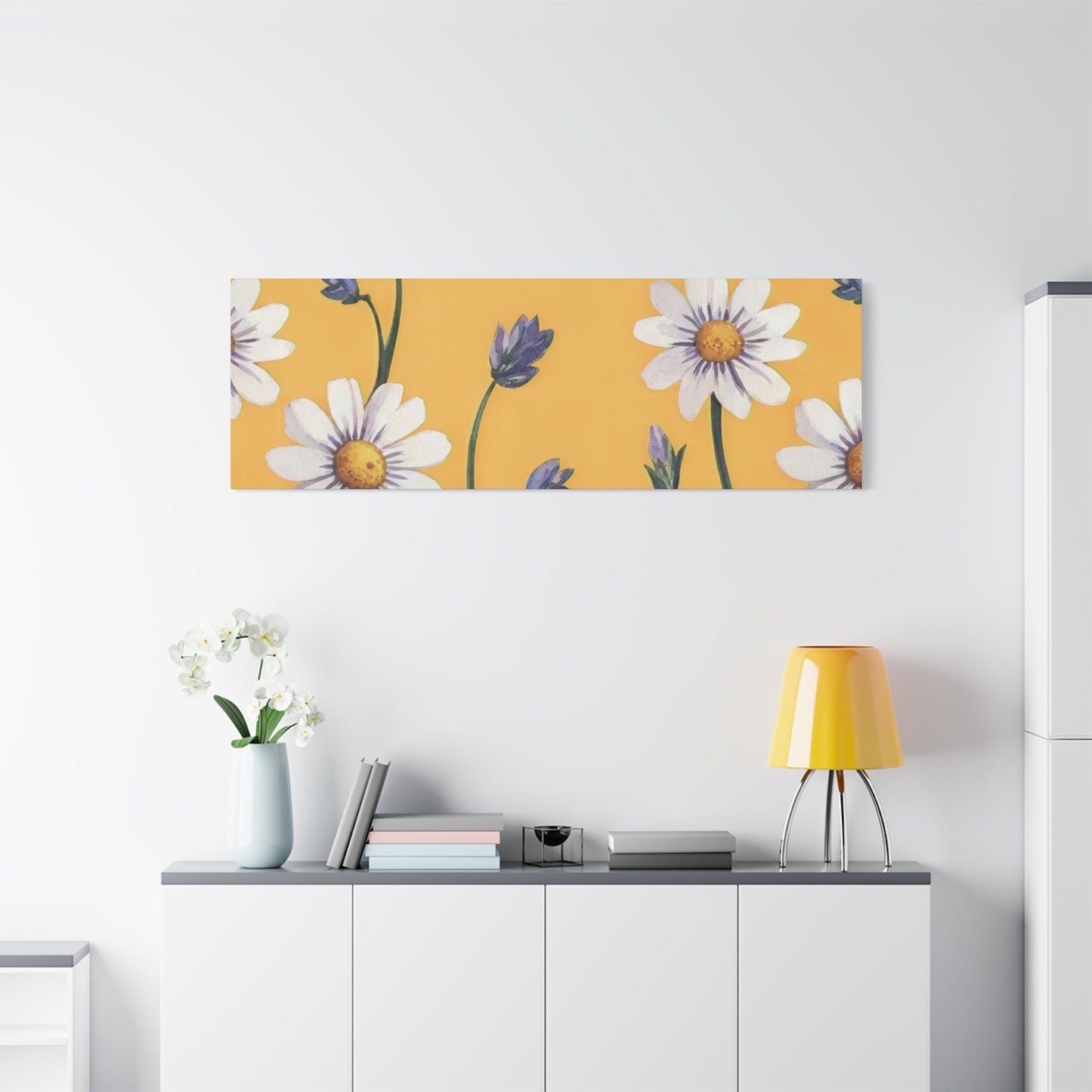 Spring Daisies Stretched Canvas Wall Art