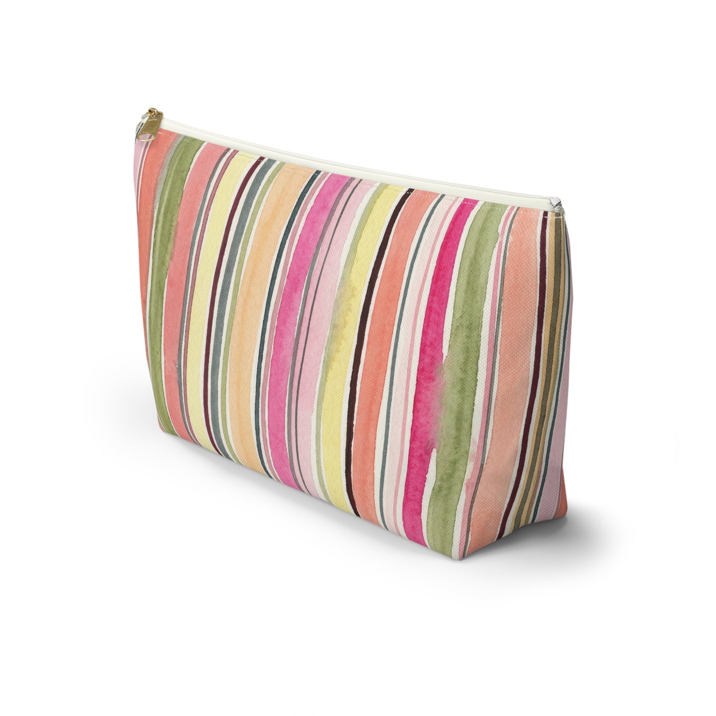 Summer Stripe Accessory Pouch with T-bottom