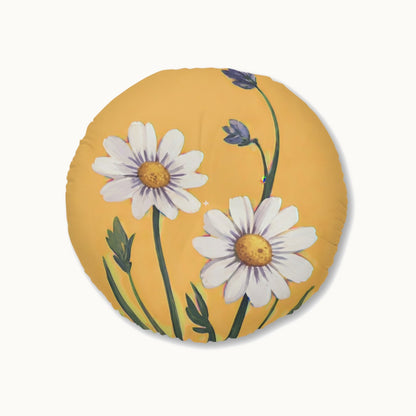 Spring Daisies Tufted Floor Pillow