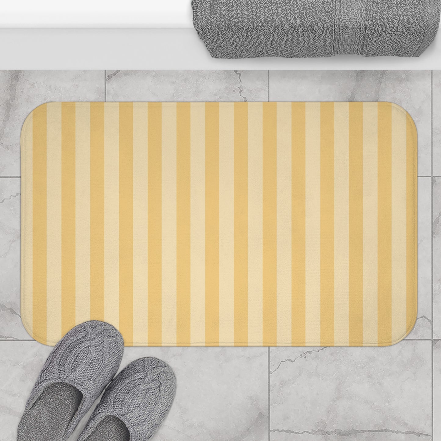 Buttercup Stripe Bath Mat