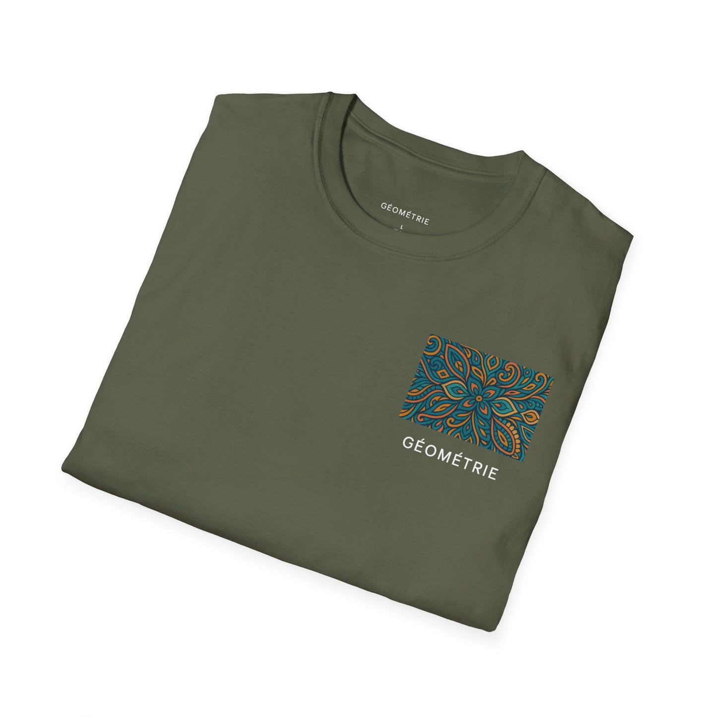 Geo Pattern Unisex Softstyle T-Shirt | Casual Everyday Tee, Graphic Shirt, Gift for Him/Her, Trendy Wear, Artsy Style (Pattern 04)