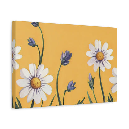 Spring Daisies Stretched Canvas Wall Art