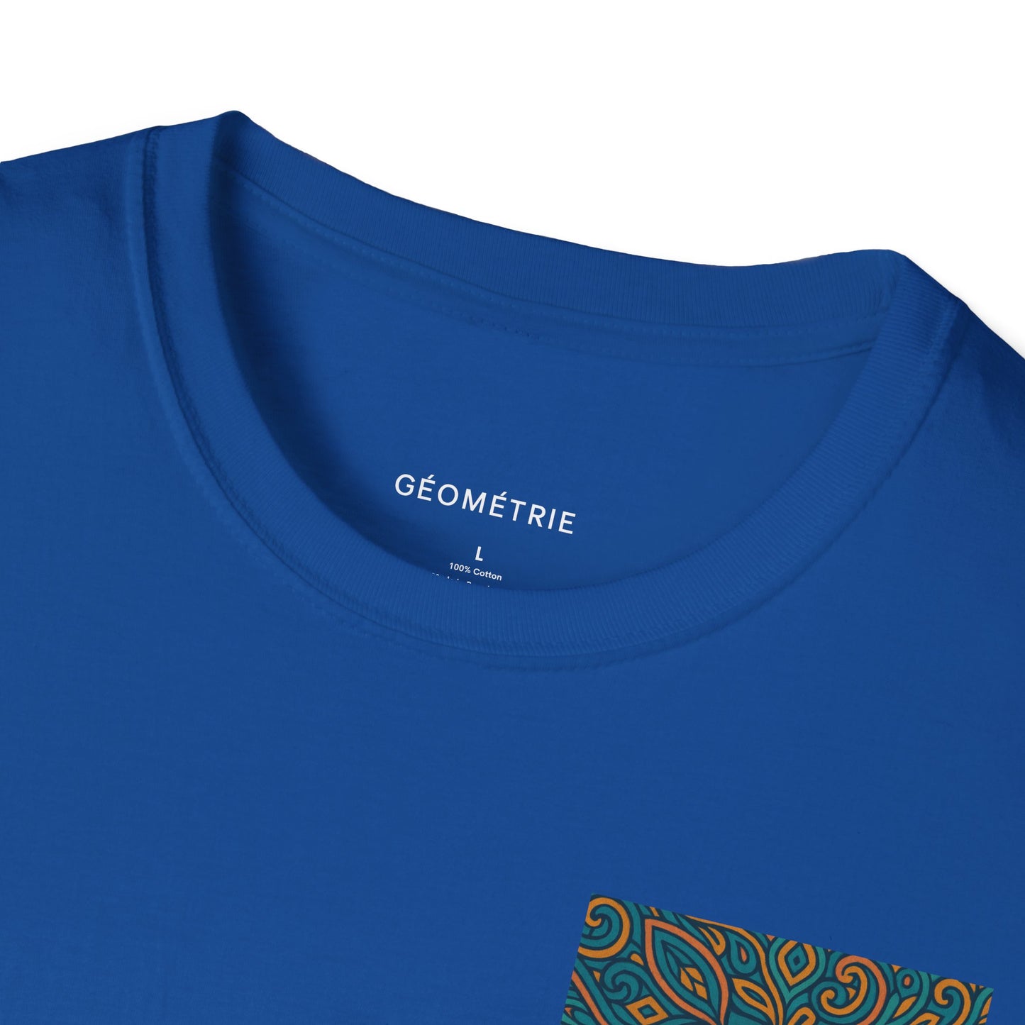 Geo Pattern Unisex Softstyle T-Shirt | Casual Everyday Tee, Graphic Shirt, Gift for Him/Her, Trendy Wear, Artsy Style (Pattern 04)