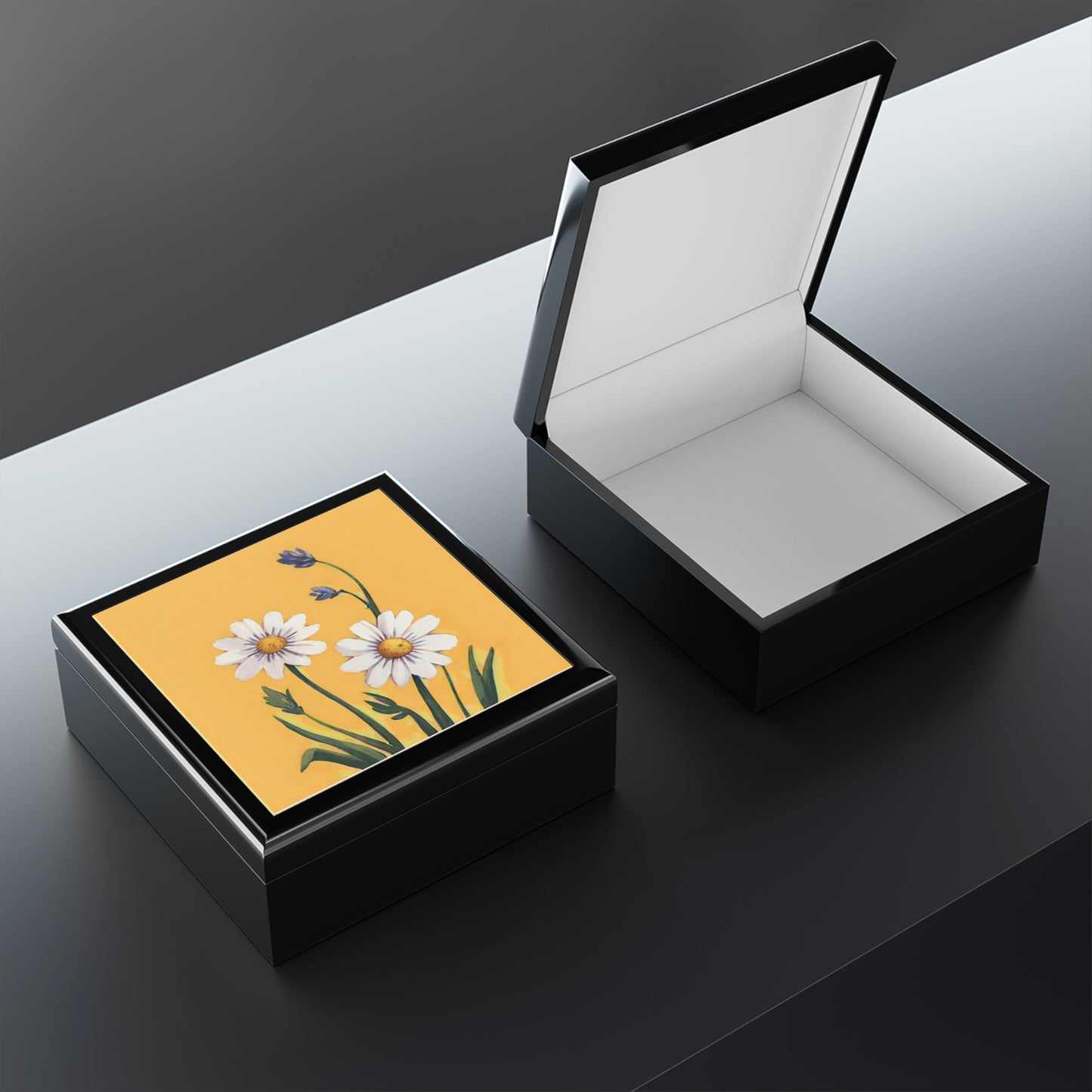 Spring Daisies Jewelry Box