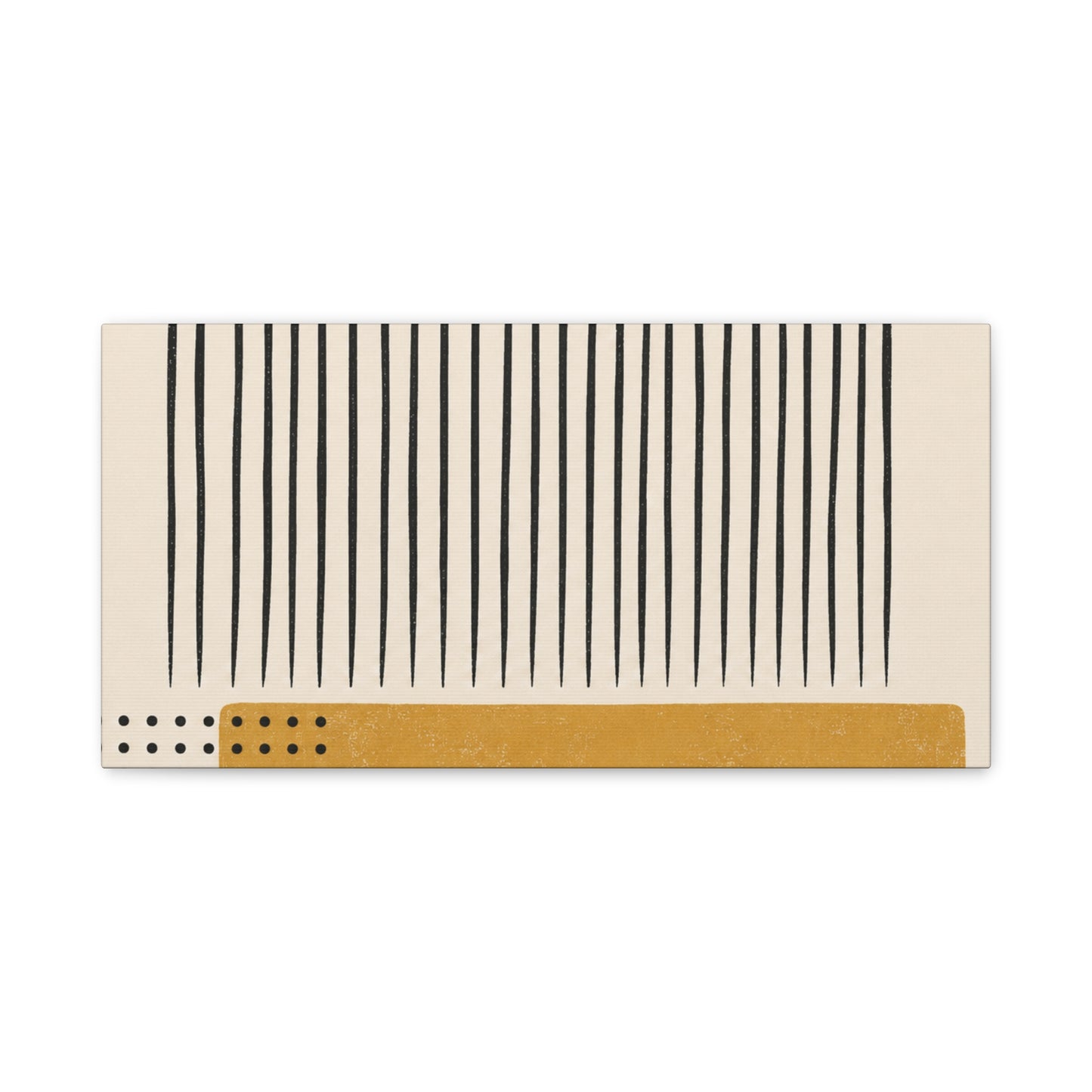 Ochre Cadence Stretched Canvas Wall Art