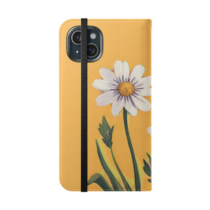 Spring Daisies Vegan Leather Flip Case