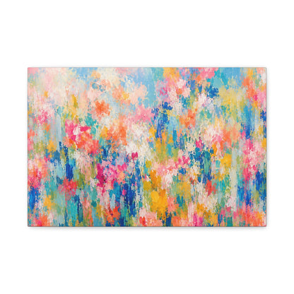 Chromatic Meadow Stretched Canvas Wall Art