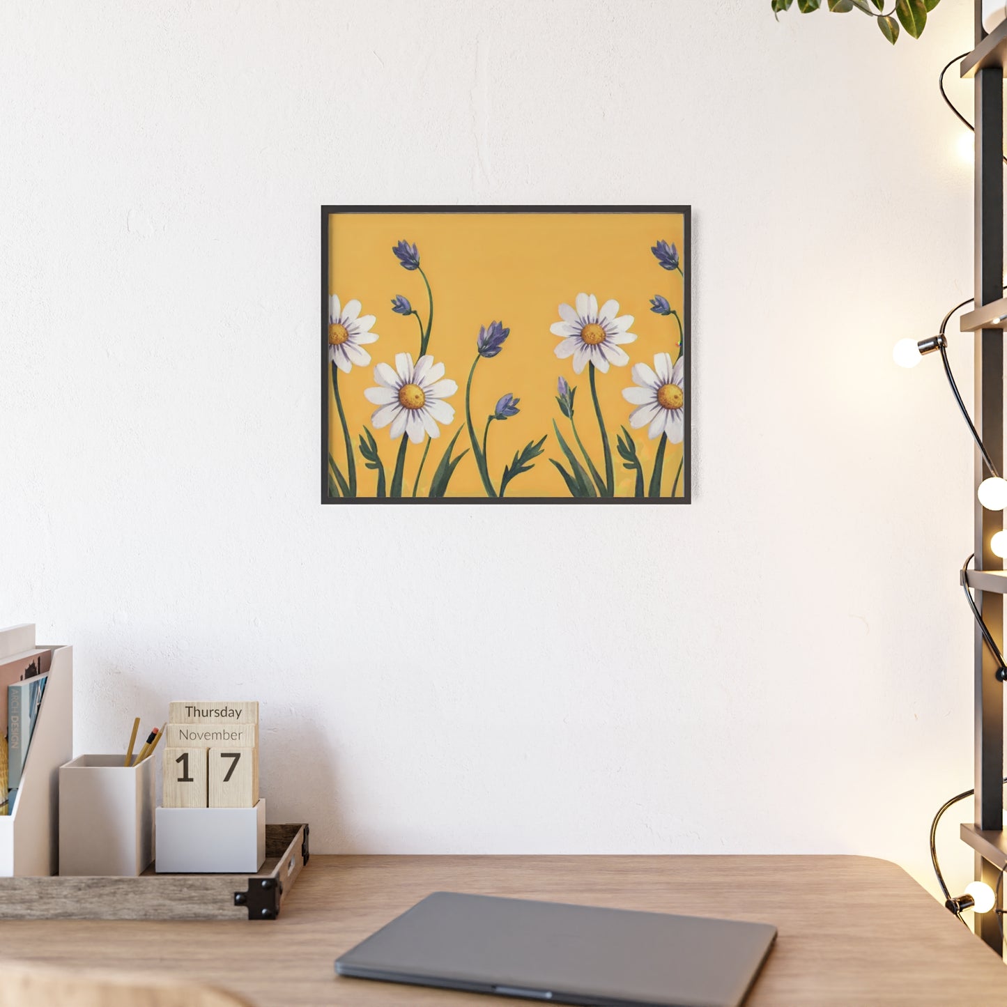 Spring Daisies Wood Framed Posters
