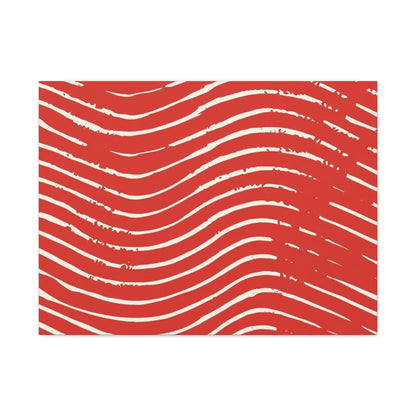 Scarlet Tide Stretched Canvas Wall Art