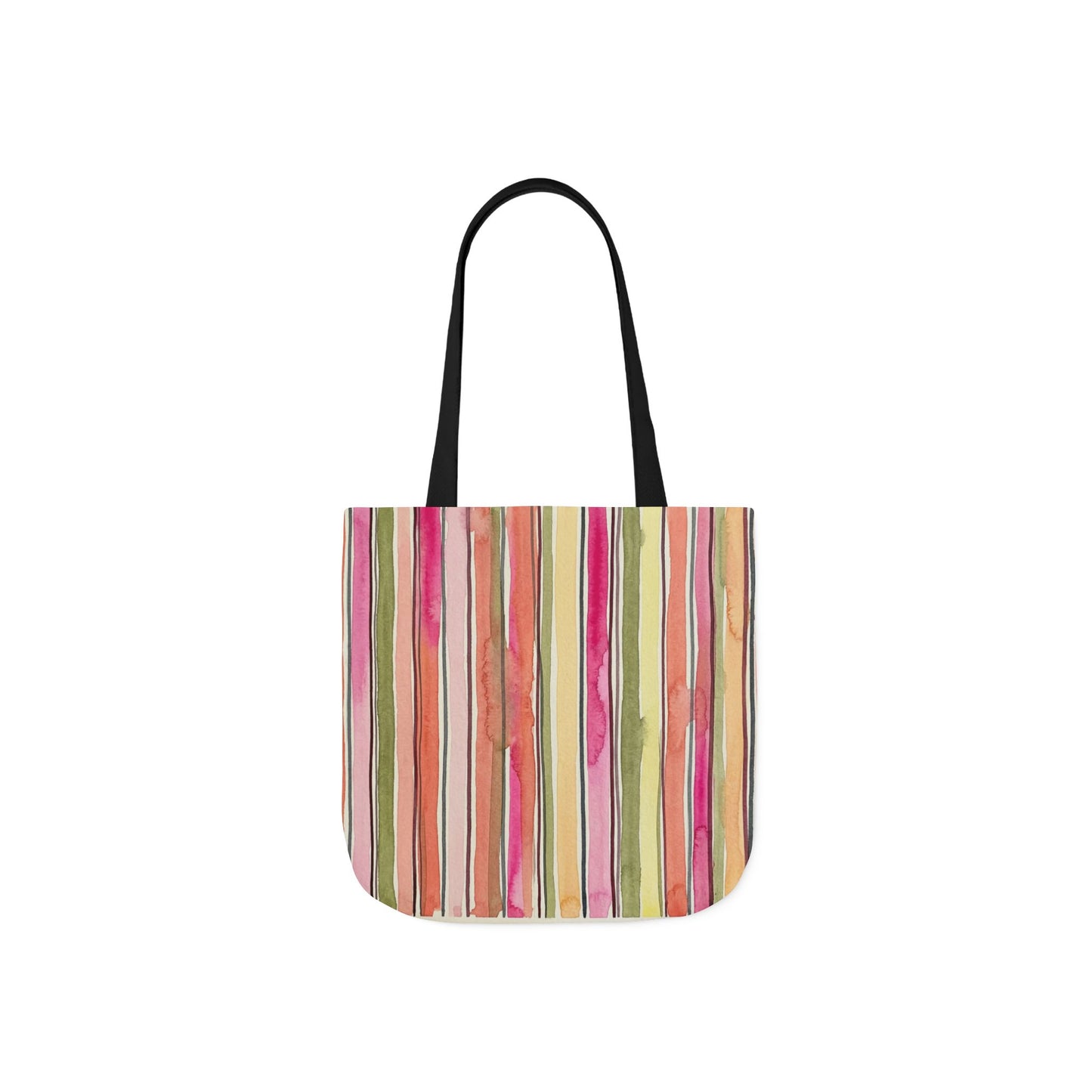 Summer Stripe Tote Bag with 5-Color Straps