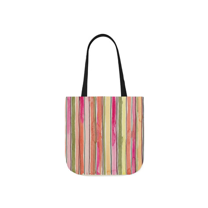 Summer Stripe Tote Bag with 5-Color Straps