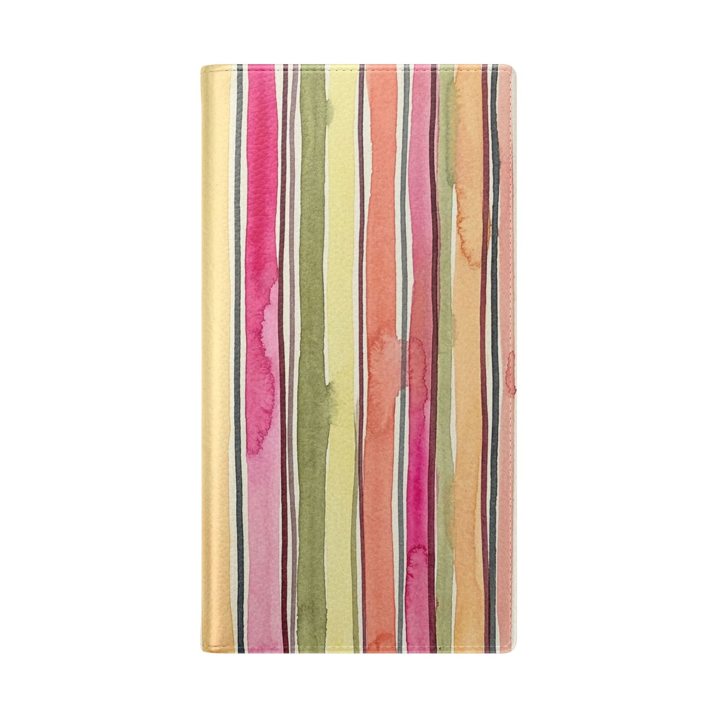 Summer Stripe Vegan Leather Flip Case