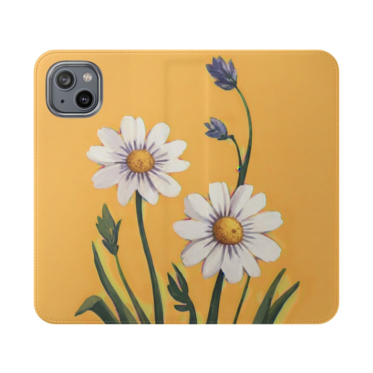 Spring Daisies Vegan Leather Flip Case