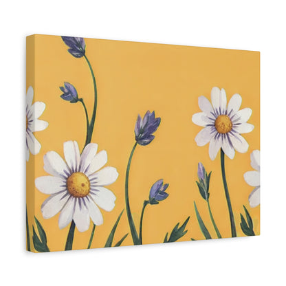 Spring Daisies Stretched Canvas Wall Art