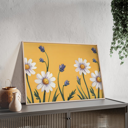Spring Daisies Wood Framed Posters