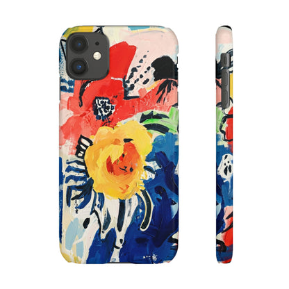 Abstract Flora Snap Phone Case
