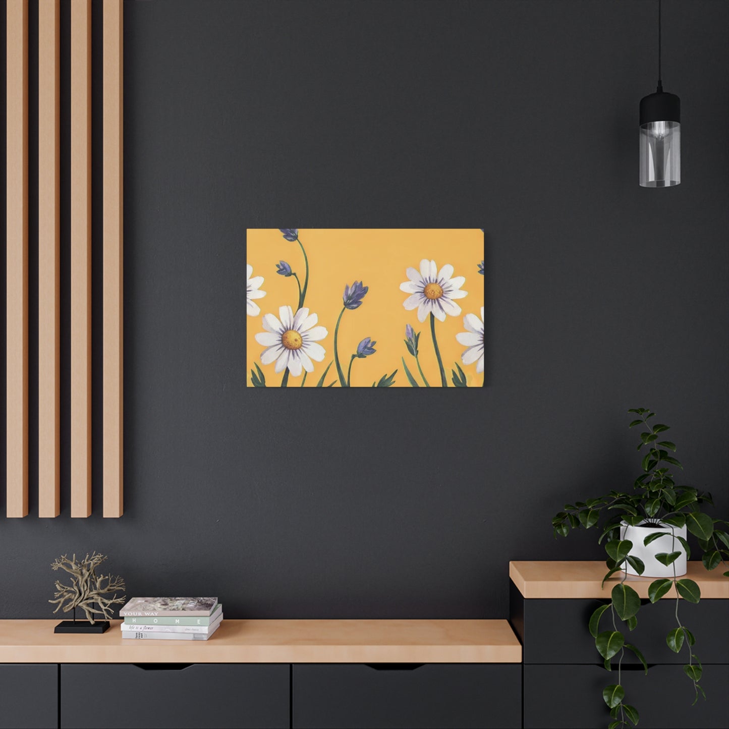 Spring Daisies Stretched Canvas Wall Art