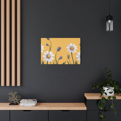Spring Daisies Stretched Canvas Wall Art