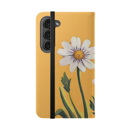 Spring Daisies Vegan Leather Flip Case