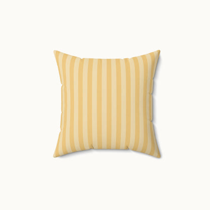 Buttercup Stripe Square Throw Pillow