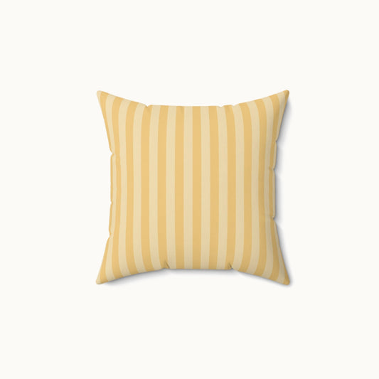 Buttercup Stripe Square Throw Pillow