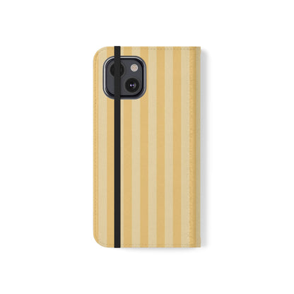 Buttercup Stripe Vegan Leather Flip Case