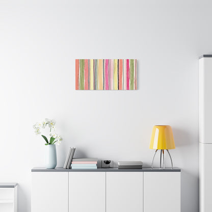 Summer Stripe Stretched Canvas Wall Art