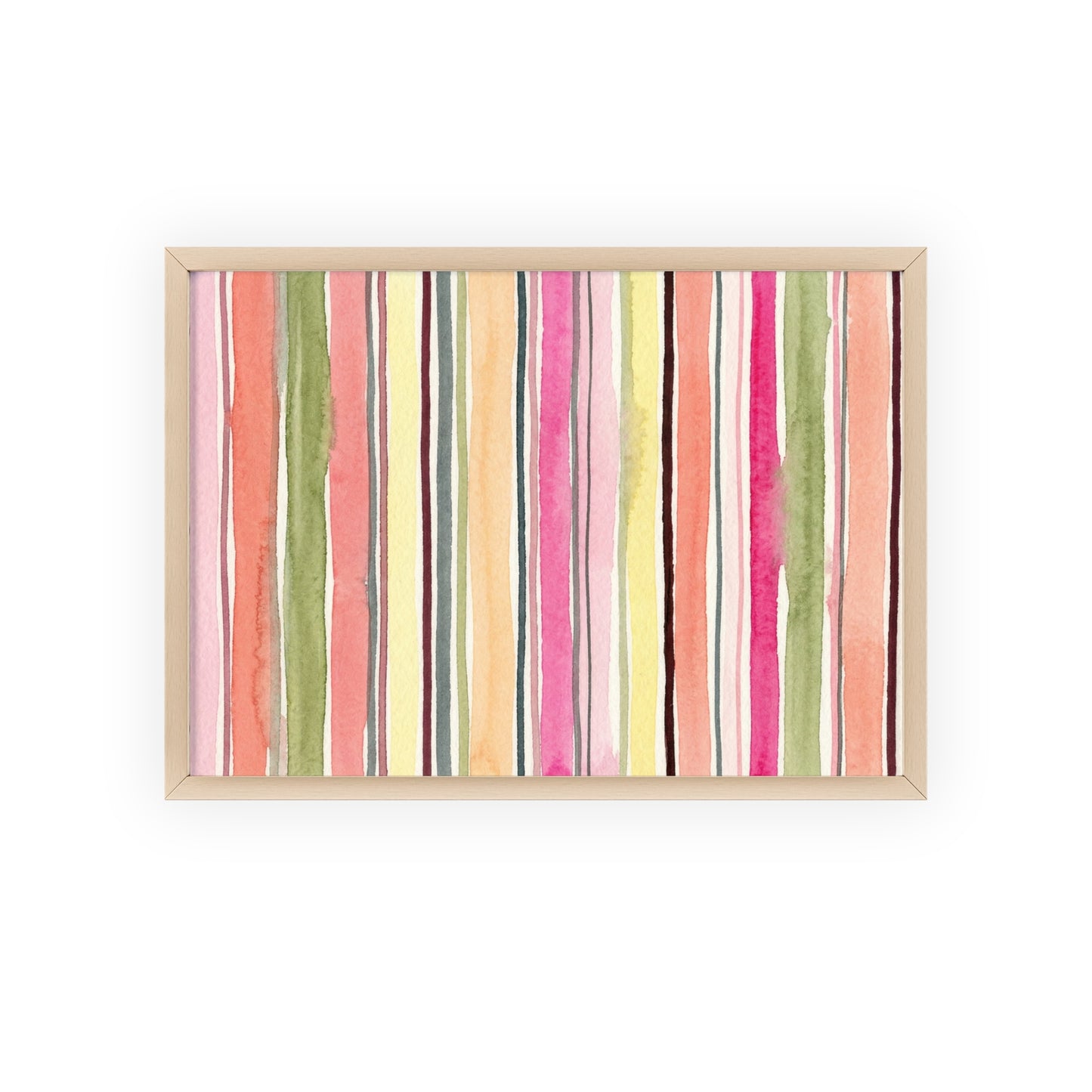 Summer Stripe Wood Framed Posters